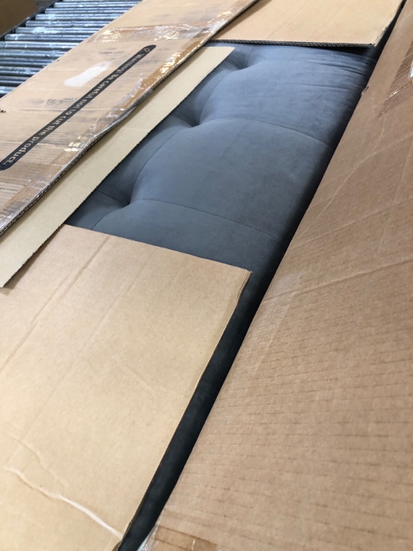 Photo 1 of BOX 1 ONLY*****MISSING 2 of @***Marsail Sofa Bed, 3-in-1 Convertible Sleeper Sofa, Futon Couch with USB Charging, Side Pockets & Adjustable Backrest, Pull Out Couch for Living Room, Apartment, Loveseat, Velvet Fabric, Grey