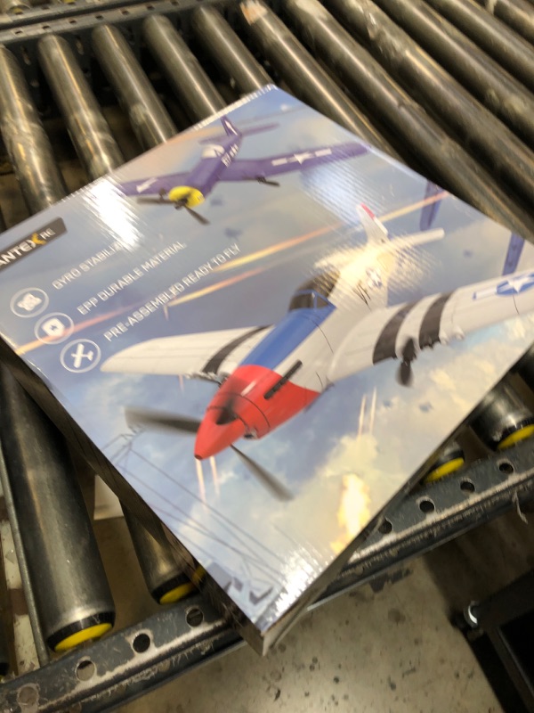 Photo 1 of ANBURI RC Plane for Beginners, P51 Remote Control Airplane for Adults, 2.4GHz 3 Channel Fighter Featuring 6 Axis Gyro Stabilizer Comes with 2 Batteries, Easy to Fly