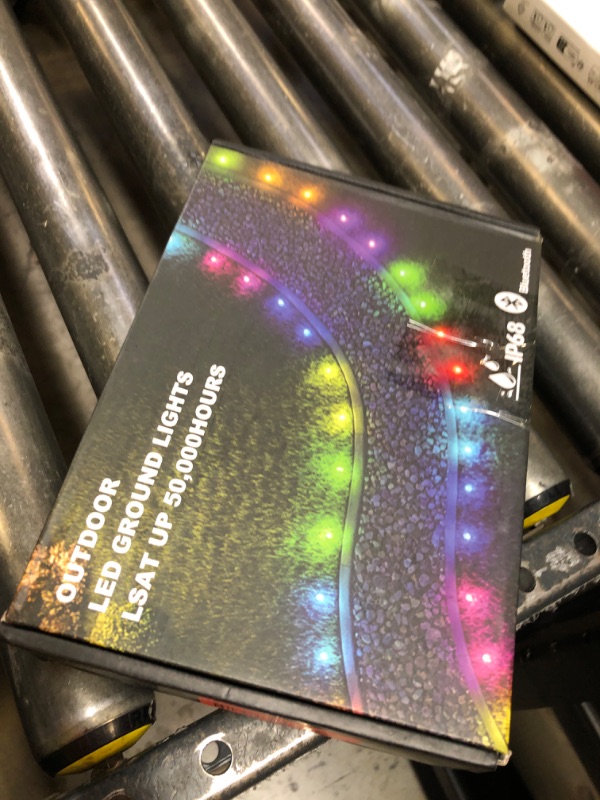 Photo 1 of IVRICH 50FT Outdoor Ground Lights, Smart RGB Pathway Lights with APP/Remote Control, IP68 Waterproof, Music Sync, Timer Function, Color Changing, for Patio Yard Lawn Walkway Driveway Garden Decor
