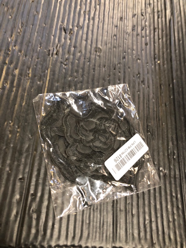 Photo 1 of 8pcs Black Iron On Rose Flower Patches for Clothes Designs Fabric Repair Patches 4 Size Embroidered Sew On Flower Patches Cool Applique Patches for Jacket Jeans Sweater Hats Shoes Bags for Women