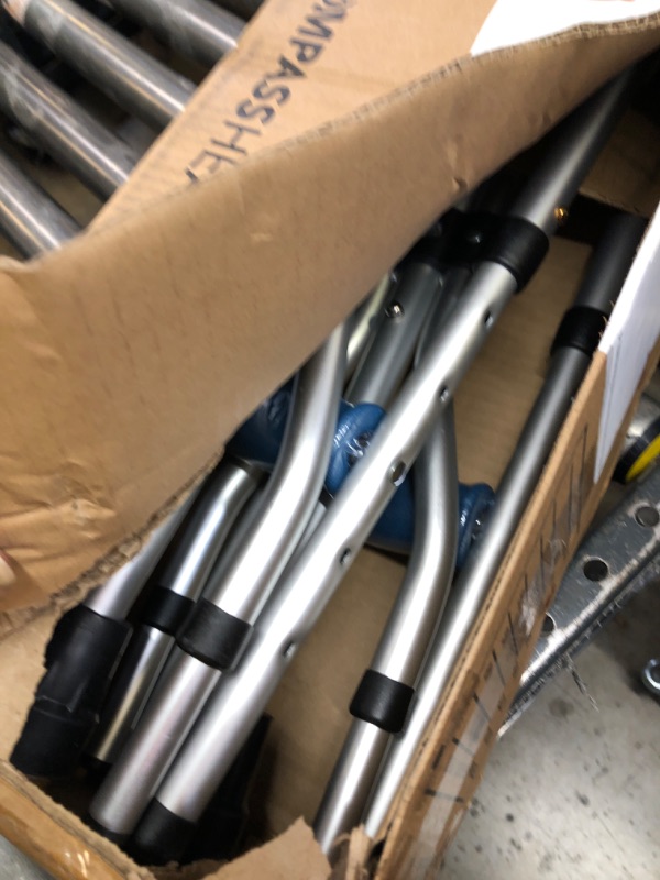 Photo 1 of Carex Folding Aluminum Under Arm Crutches for Adults 4'11" to 6'1", 2 Lightweight Crutches Included, Universal for Walking, Walking Aid for Kids, Adults & Seniors, Includes Padded Underarm Cushions