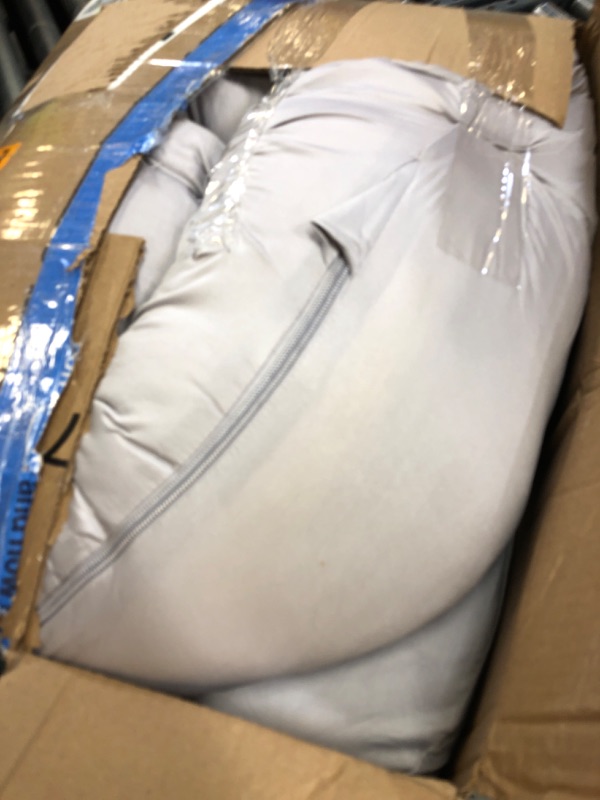 Photo 1 of Sasttie Pregnancy Pillows for Sleeping, U Shaped Cooling Full Body Pillow with Removable Cover, Pregnant Women Must Haves, Maternity Essential, Light Grey
