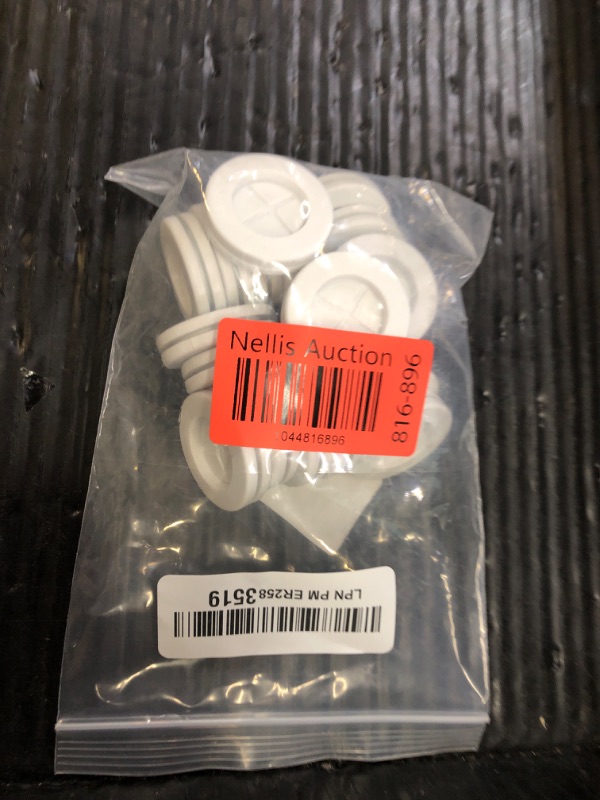 Photo 1 of Litoexpe 20pcs Rubber Grommet, 1" Drill Hole, 3/4" ID, Round Rubber Plug Hole Grommet, Cable Wire Grommets Protector, Double Sided, White
