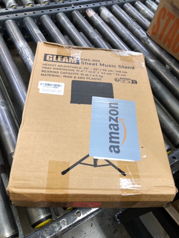 Photo 1 of GLEAM Sheet Music Stand - Full Metal with Carrying Bag, Phone Holder, Sheet Music Folder and Clip, 5 in 1 Desktop Book Stand
