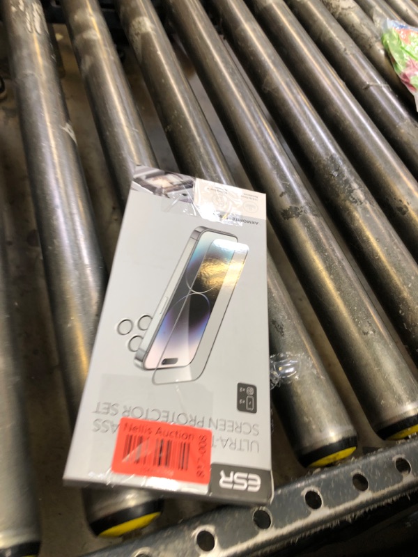 Photo 1 of ESR 3+2 Pack for iPhone 15 Pro Screen Protector, [9H Hardness] [Military Grade Shatterproof] Full Coverage Ultra-tough Tempered Glass Film with Easy Installation Frame, 2 Set of Camera Lens Protector