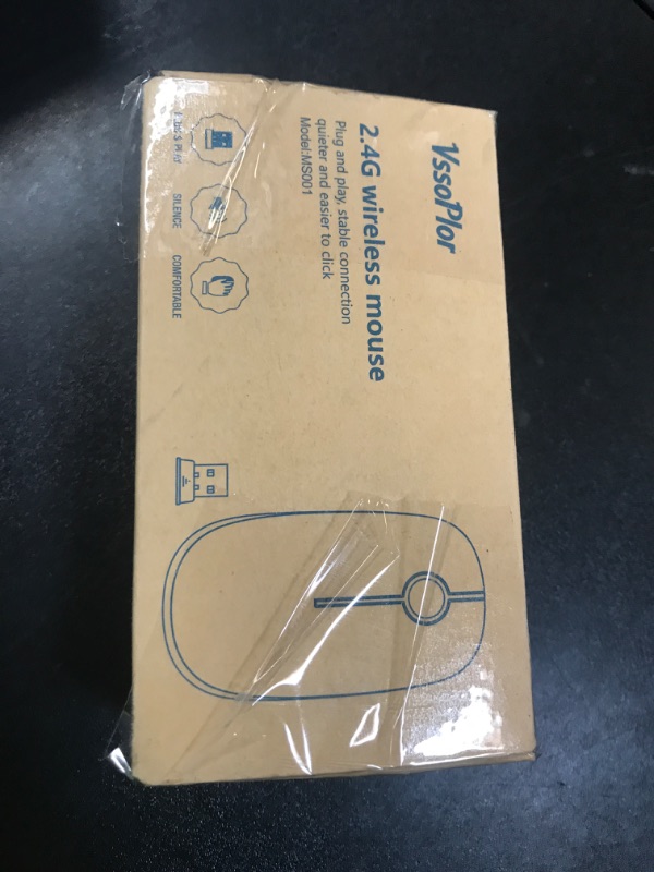 Photo 1 of Vssoplor Wireless Mouse, 2.4G Slim Portable Computer Laptop Mouse with Nano Receiver Quiet Silent Optical Mice for Notebook, PC, Laptop, Computer-Sapphire Blue