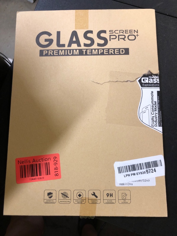Photo 1 of Qularlans 2 Pack Screen Protector for iPad 9th 8th 7th Generation 10.2 Inch 2021/2020/2019, Anti-Scratch 9H Hardness Tempered Glass Film Apple Pencil Compatible