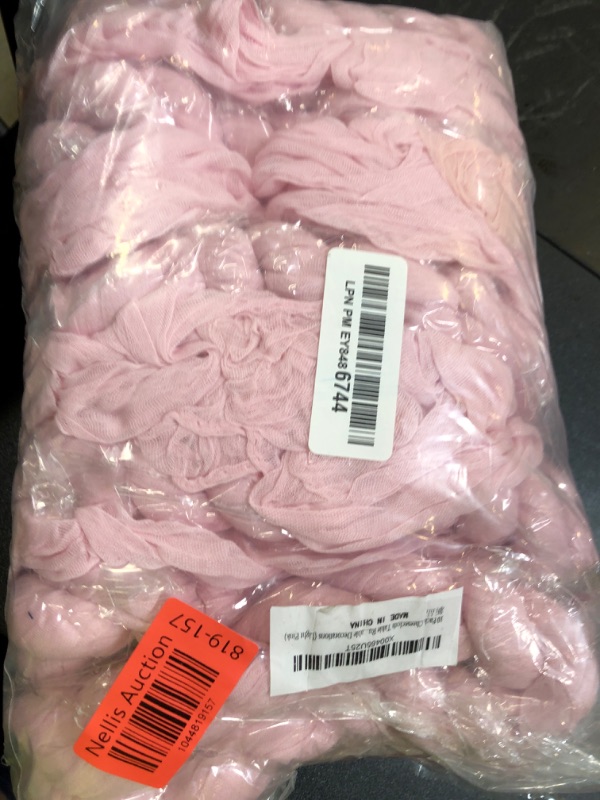 Photo 1 of 10 Pack Light Pink Cheesecloth Table Runner 10FT Boho Gauze Fabric Table Runner Vintage Rustic Sheer Runners for Wedding Party Bridal Baby Shower Long Table Decorations