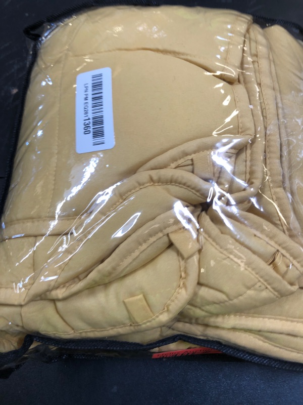 Photo 1 of yescool Weighted Blanket (7 lbs, 41" x 60", Yellow) Cooling Heavy Blanket for Sleeping Perfect for 60-90 lbs, Breathable Blanket with Premium Glass Bead, Machine Washable