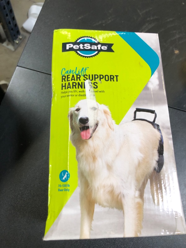 Photo 1 of PetSafe CareLift Rear Support Harness - Lifting Aid with Handle and Shoulder Strap - Fits Waist Measuring 27-37 inches, Dog Weight 70lb-130lb, Large, Black