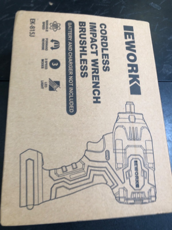 Photo 1 of EWORK 21V 1/2" Brushless Cordless Impact Wrench - 775 Ft-lbs High Torque, Compact 4.1lbs Design, 3-Speed Modes with 5 Sockets | Compatible with Makita 18V Batteries (Tool Only)