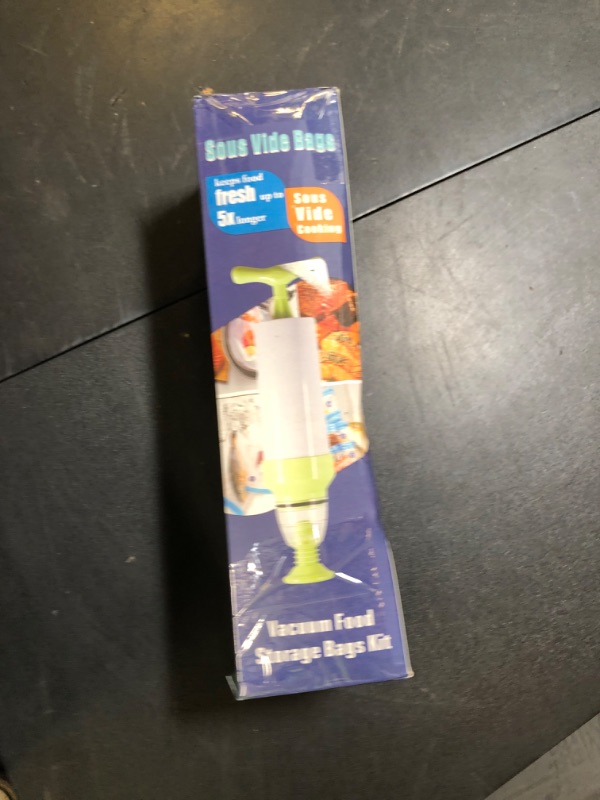 Photo 1 of Sous Vide Bags 22 Pack Reusable Vacuum Food Storage Bags Kit, with 3 Sizes Vacuum Food Bags,1 Hand Pump, 4 Sealing Clips for Food Storage and Sous Vide Cooking