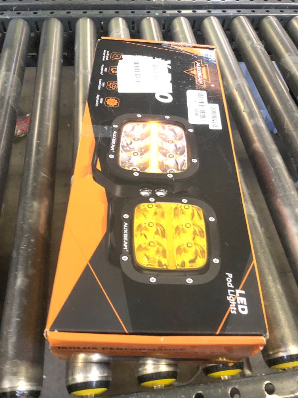 Photo 1 of Auxbeam XP-Ultra Series 5 Inch Cube Offroad Lights, Amber DRL Function, Amber White Light Covers, 132W 15600LM Spot Flood Combo, LED Pod Light Bar Off-Road Fog Lights, Pair