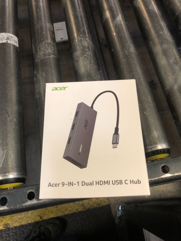 Photo 1 of Acer USB C Docking Station Dual Monitor With 2 HDMI, 9-IN-1 Laptop Docking Station with 4K HDMI, USB A&C 3.0, SD/Micro SD, 100W PD Charging, USB C Dock Compatible with Acer/Dell XPS/HP/Mac/Surface etc
