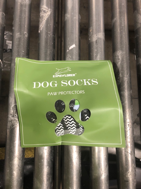 Photo 1 of EXPAWLORER 6Pcs Anti Slip Dog Socks to Prevent Licking Paws, Dog Shoes for Hot Pavement, Double Sides Dog Boots & Paw Protectors Booties for Hardwood Floors with Grippers Small Medium Large Senior Dog