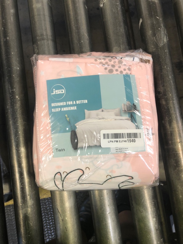 Photo 1 of JSD Pink Unicorn Kids Duvet Cover Set Twin Size, 2 Piece Girls Print Microfiber Comforter Cover with Pillow Sham Zipper Closure, Comforter Not Included