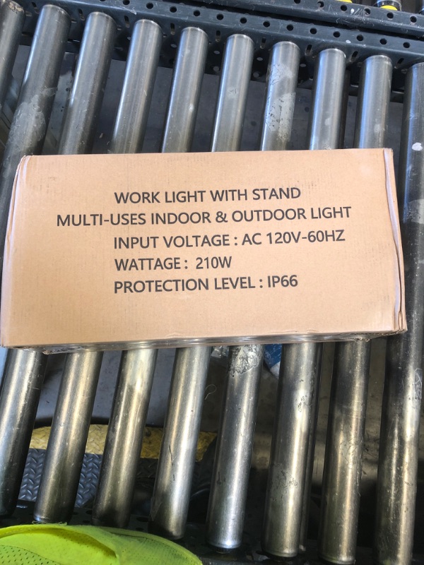 Photo 1 of JDZKOMKE 21000Lumens LED Work Lights with Stand, 3 Adjustable Work Lamp Head with Individual Switch, IP66 Waterproof Tripod Work Light for Outdoor Indoor Job Site Workshop Garage Construction Site