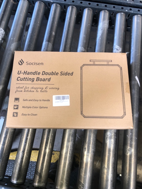 Photo 1 of Socisen Stainless Steel Cutting Board, Non Toxic Cutting Board for Kitchen, Double Sided Chopping board Stainless Steel/Wheat Straw PP Large Chopping Meat/Vegetables 16 * 11 Inch Easy to Clean