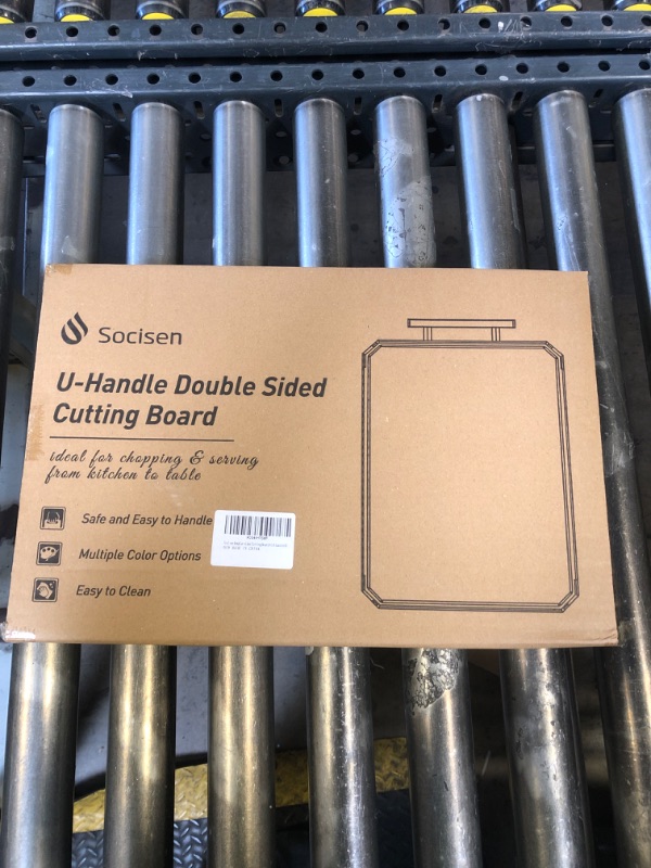 Photo 1 of Socisen Stainless Steel Cutting Board, Non Toxic Cutting Board for Kitchen, Double Sided Chopping board Stainless Steel/Wheat Straw PP Large Chopping Meat/Vegetables 16 * 11 Inch Easy to Clean