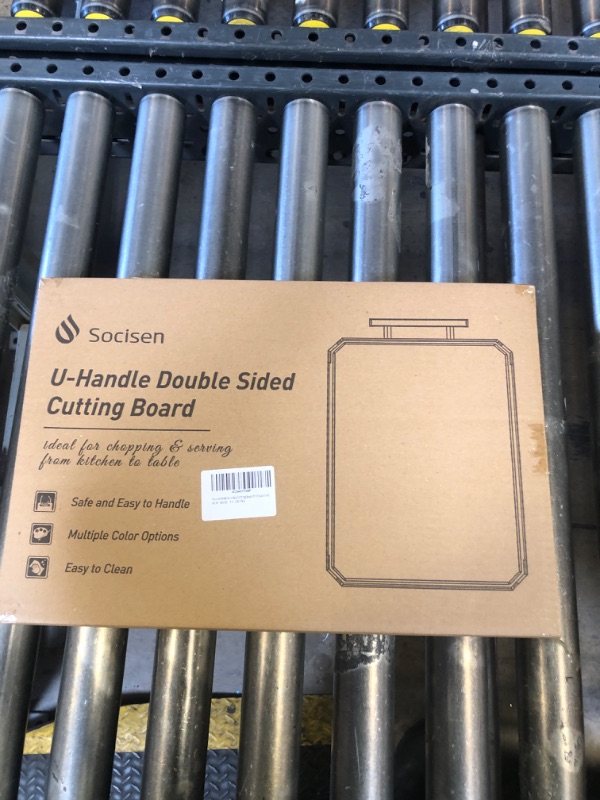Photo 1 of Socisen Stainless Steel Cutting Board, Non Toxic Cutting Board for Kitchen, Double Sided Chopping board Stainless Steel/Wheat Straw PP Large Chopping Meat/Vegetables 16 * 11 Inch Easy to Clean