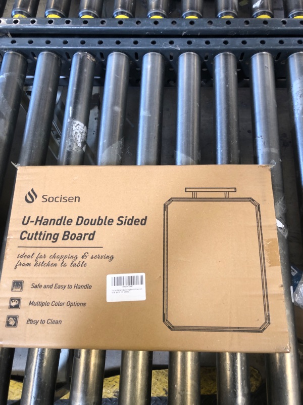 Photo 1 of Socisen Stainless Steel Cutting Board, Non Toxic Cutting Board for Kitchen, Double Sided Chopping board Stainless Steel/Wheat Straw PP Large Chopping Meat/Vegetables 16 * 11 Inch Easy to Clean