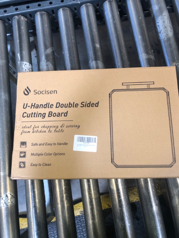 Photo 1 of Socisen Stainless Steel Cutting Board, Non Toxic Cutting Board for Kitchen, Double Sided Chopping board Stainless Steel/Wheat Straw PP Large Chopping Meat/Vegetables 16 * 11 Inch Easy to Clean