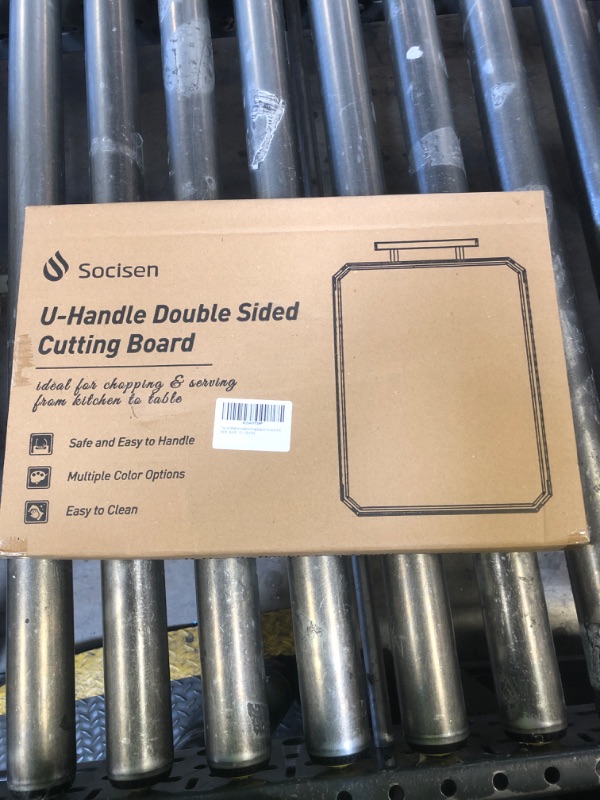 Photo 1 of Socisen Stainless Steel Cutting Board, Non Toxic Cutting Board for Kitchen, Double Sided Chopping board Stainless Steel/Wheat Straw PP Large Chopping Meat/Vegetables 16 * 11 Inch Easy to Clean