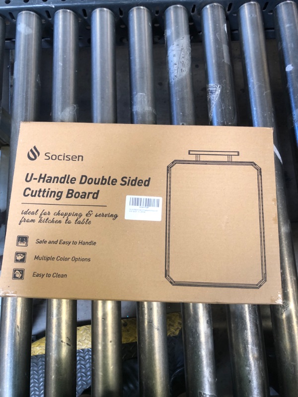 Photo 1 of Socisen Stainless Steel Cutting Board, Non Toxic Cutting Board for Kitchen, Double Sided Chopping board Stainless Steel/Wheat Straw PP Large Chopping Meat/Vegetables 16 * 11 Inch Easy to Clean