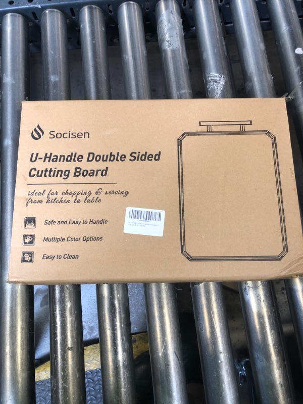 Photo 1 of Socisen Stainless Steel Cutting Board, Non Toxic Cutting Board for Kitchen, Double Sided Chopping board Stainless Steel/Wheat Straw PP Large Chopping Meat/Vegetables 16 * 11 Inch Easy to Clean