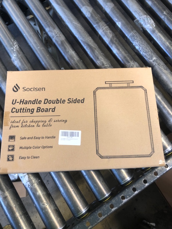 Photo 1 of Socisen Stainless Steel Cutting Board, Non Toxic Cutting Board for Kitchen, Double Sided Chopping board Stainless Steel/Wheat Straw PP Large Chopping Meat/Vegetables 16 * 11 Inch Easy to Clean