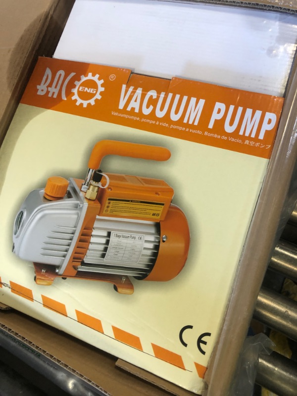 Photo 1 of BACOENG 3.6CFM 1/4HP AC Vacuum Pump and Manifold Gauge Set for R134a R12 R410a HVAC Air Conditioning Refrigeration, Includes Can Tap, Quick Coupler Adapters and Carry Bag