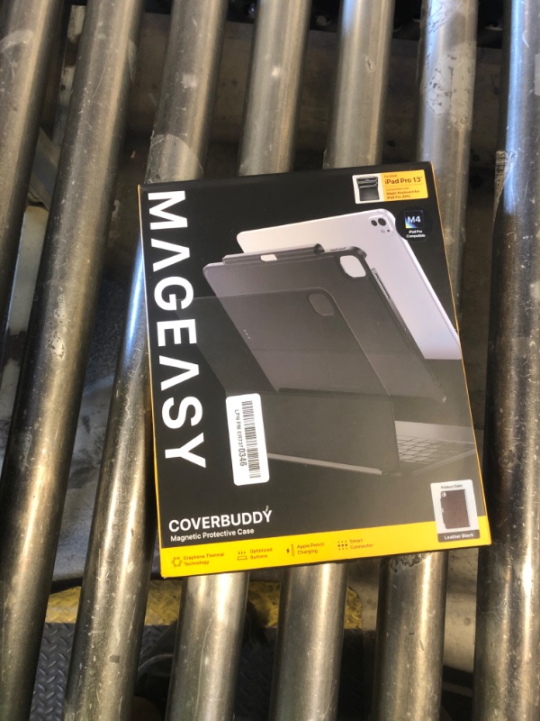 Photo 1 of MAGEASY CoverBuddy for M4 iPad Pro 13" (2024) - iPad Pro Case Compatible with Magic Keyboard for iPad Pro (M4), Enhanced Thickness & Heat Dissipation - New Black (Leather 5.05)