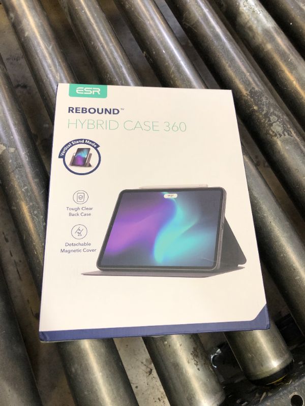Photo 1 of ESR for iPad Pro 11 Inch Case (2022/2021/2020/2018, 4th/3rd/2nd/1st Generation) with Pencil Holder, Removable Magnetic Cover, Vertical Stand, Rebound 360 Series, Brilliant White