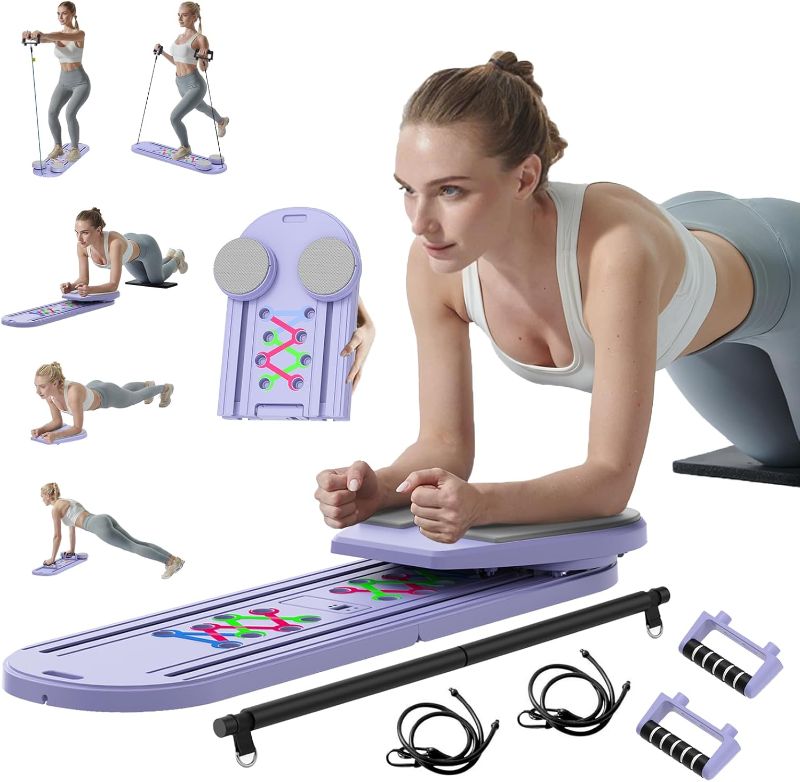 Photo 1 of Pilates Board - Pilates Reformer Machine Set, Multi-Purpose Foldable Pilates Reformer Board for Home