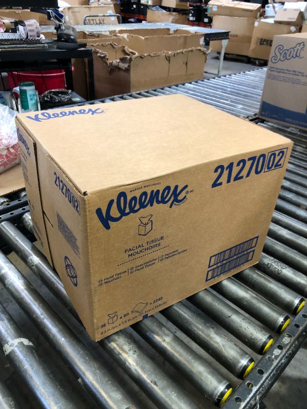 Photo 1 of Kleenex Professional Facial Tissue, Bulk (21270), 2-Ply, White, Upright Cube Boxed Format, Designed for Business (90 Tissues/Box, 36 Boxes, 3,240 Sheets/Case)