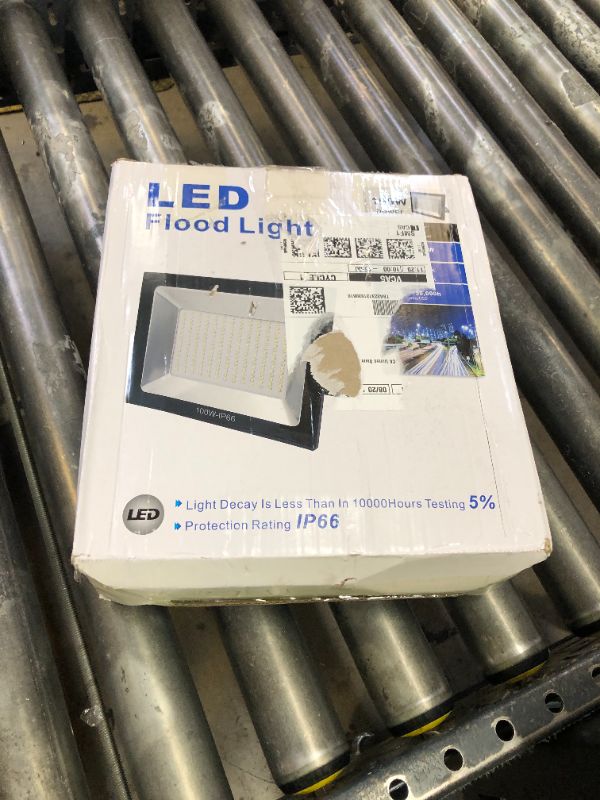Photo 1 of 100W LED Flood Light Outdoor, 2Pack 10000LM Super Bright, IP66 Waterproof Outside Work Lights, 6000K Daylight White Security Lights, Plug in Flood Light for Yard Garage Garden Patio