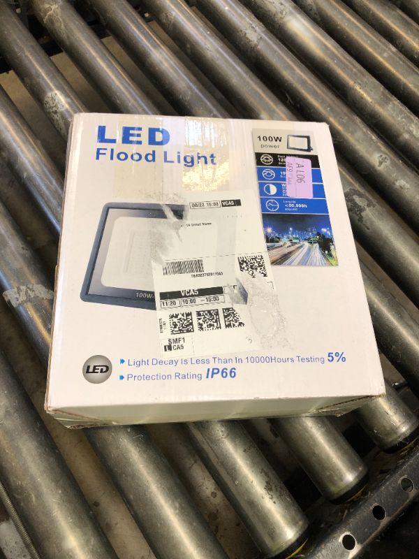 Photo 1 of 100W LED Flood Light Outdoor, 2Pack 10000LM Super Bright, IP66 Waterproof Outside Work Lights, 6000K Daylight White Security Lights, Plug in Flood Light for Yard Garage Garden Patio