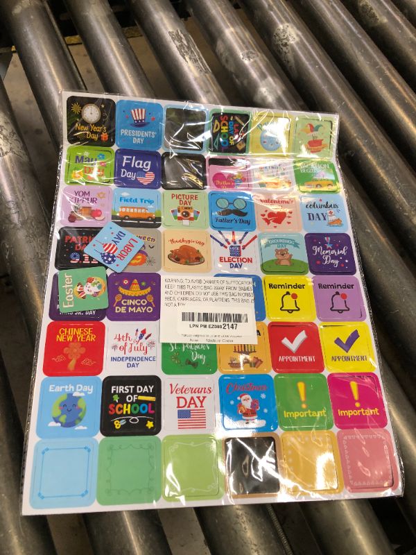 Photo 1 of 48 Pcs Holiday Magnets Refrigerator Calender Magnets for Whiteboard Dry Erase Boards Fridge Classroom Home School Office Kitchen Festival Accessories
