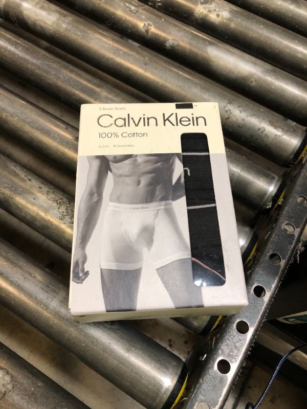 Photo 1 of Calvin Klein Men's Cotton Classics 3-pack Boxer Brief, 3 Black, Medium