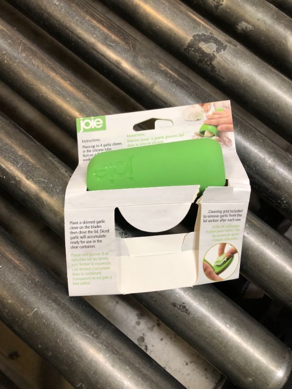 Photo 1 of Joie Garlic Press and Chopper with Storage Container, Stainless Steel Blades, Green (Garlic Peeler and Chopper), Colors May Vary