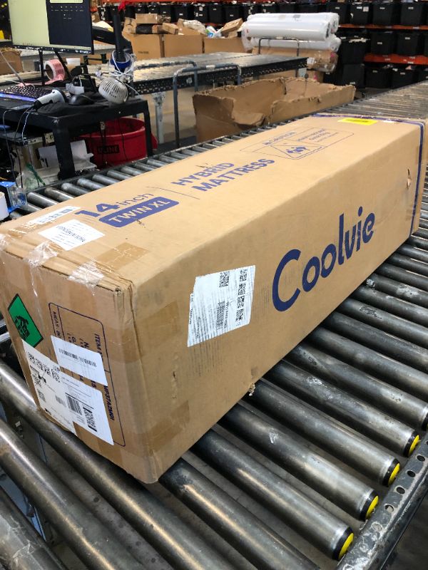 Photo 1 of Coolvie Twin XL Mattress 14 Inch, Hybrid XL Twin Mattress in a Box, 4 Layer Premium Foam with Pocket Springs for Motion Isolation and Pressure Relieving, Medium Firm Feel, 100-Night Trial