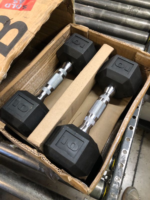 Photo 1 of CAP Barbell 50lb Coated Hex Dumbbells, 10x2 15x2, Part of 150lb Set