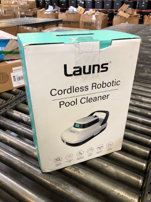 Photo 1 of (2025 Upgrade) Launs S1 Cordless Robotic Pool Cleaner, Dual Motors & Suction Ports Automatic Pool Vacuum Robot Lasts up to 90 Min, Self-Parking Ideal for Above Ground Pools (New)