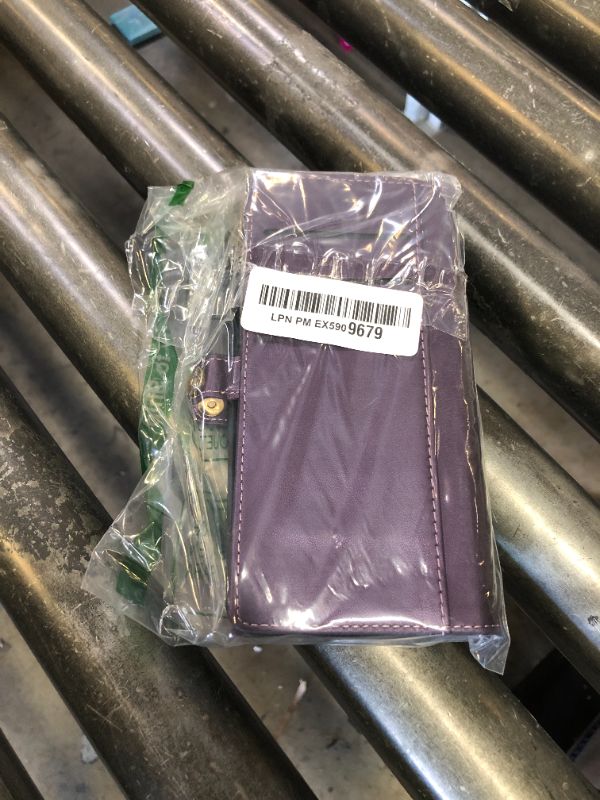 Photo 1 of Defencase for iPhone 15 Plus Magnetic Wallet Case Compatible with Magsafe with RFID Blocking Zipper Strap Card Holder for Women Men, PU Leather Detachable Case for iPhone 15 Plus (6.7 inches), Purple