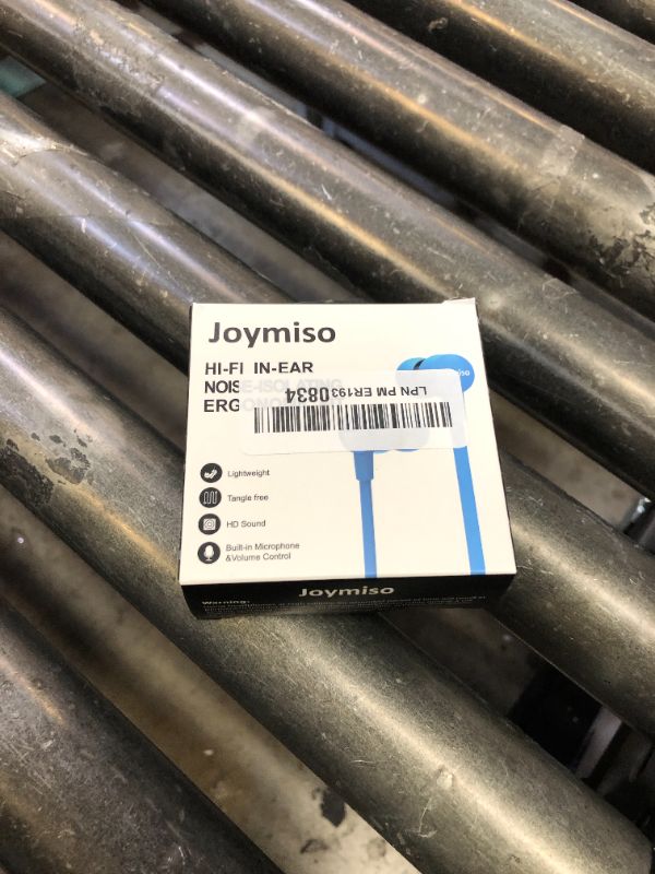 Photo 1 of Joymiso Tangle Free Earbuds for Kids Women Small Ears with Case, Comfortable Lightweight in Ear Headphones, Flat Cable Ear Buds Wired Earphones with Mic and Volume Control for Cell Phone Laptop (Blue)