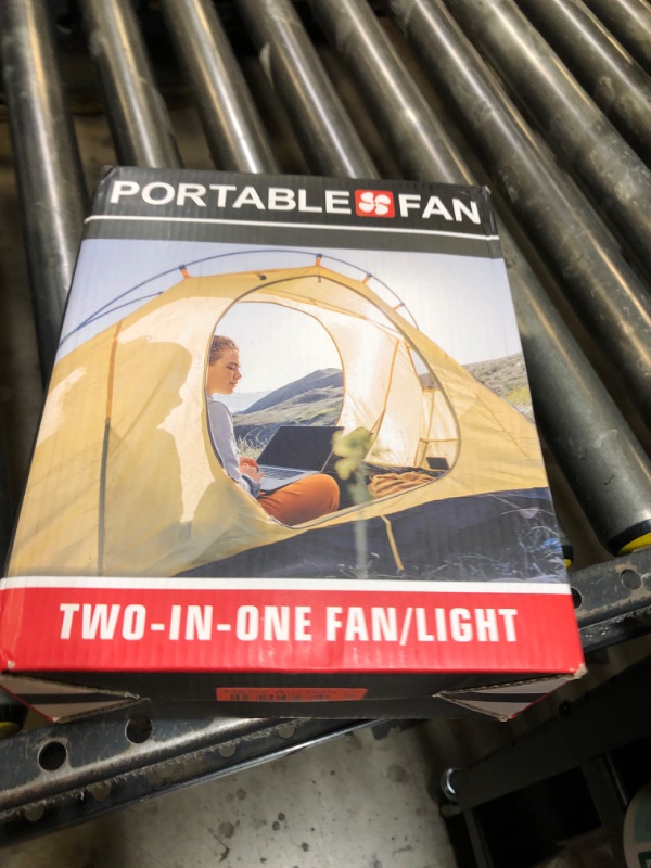 Photo 1 of Rechargeable Solar Powered Fan,(30Hours Working) Solar Camping Fans & Led Lantern,8-inch Portable Fan with 7W Solar Panel, Battery Operated Powered Outdoor Tent Fans for Camping Essentials Accessories
