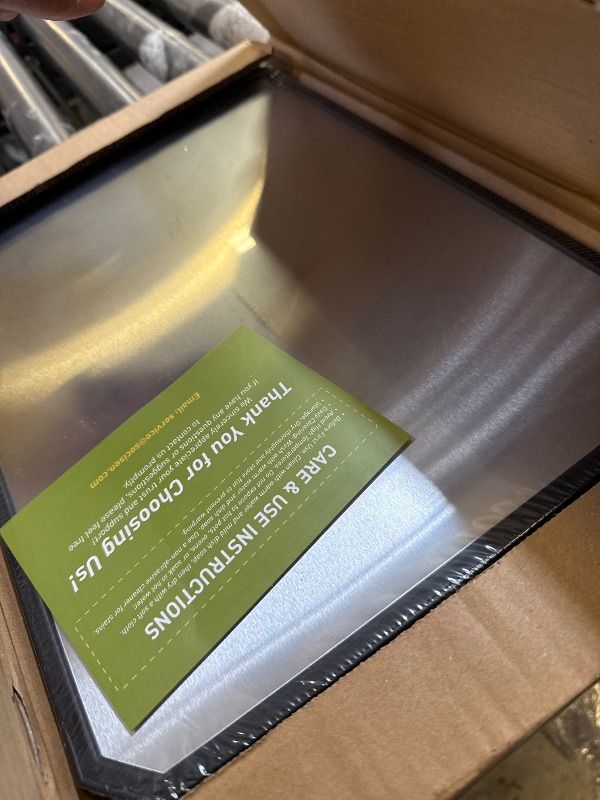 Photo 1 of Socisen Stainless Steel Cutting Board, Non Toxic Cutting Board for Kitchen, Double Sided Chopping board Stainless Steel/Wheat Straw PP Large Chopping Meat/Vegetables 16 * 11 Inch Easy to Clean