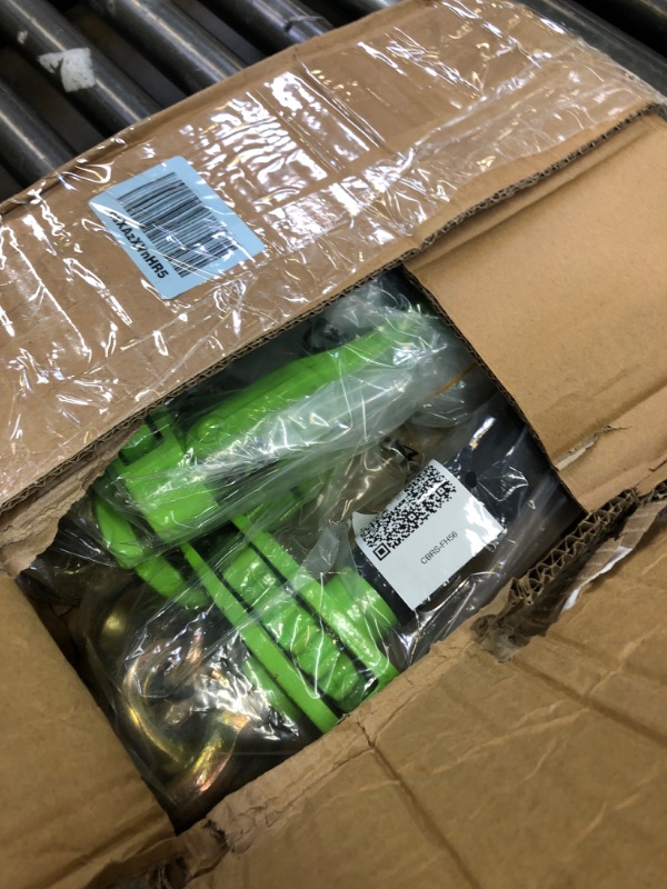 Photo 1 of Mytee Products 4 Pack 5/16" - 3/8" Hi-Viz Green Heavy Duty Folding Handle Ratchet Load Binder w/Grab Hook 7,100 lbs WLL | Tie Down Hauling Chain Binders for Flatbed Truck Trailer