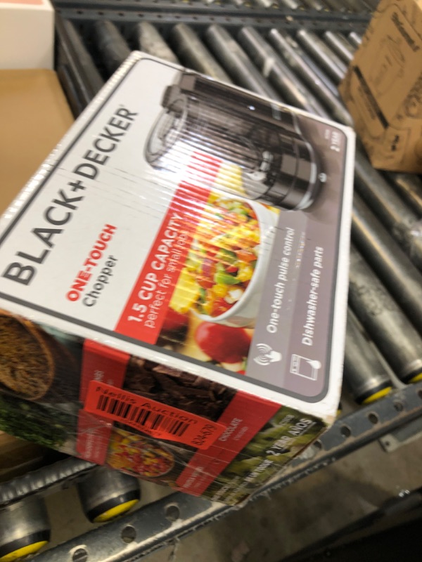 Photo 1 of BLACK+DECKER 1.5-Cup Electric Food Chopper, One Touch Pulse, 150W Motor, Stay-Sharp Blade, Dishwasher Safe