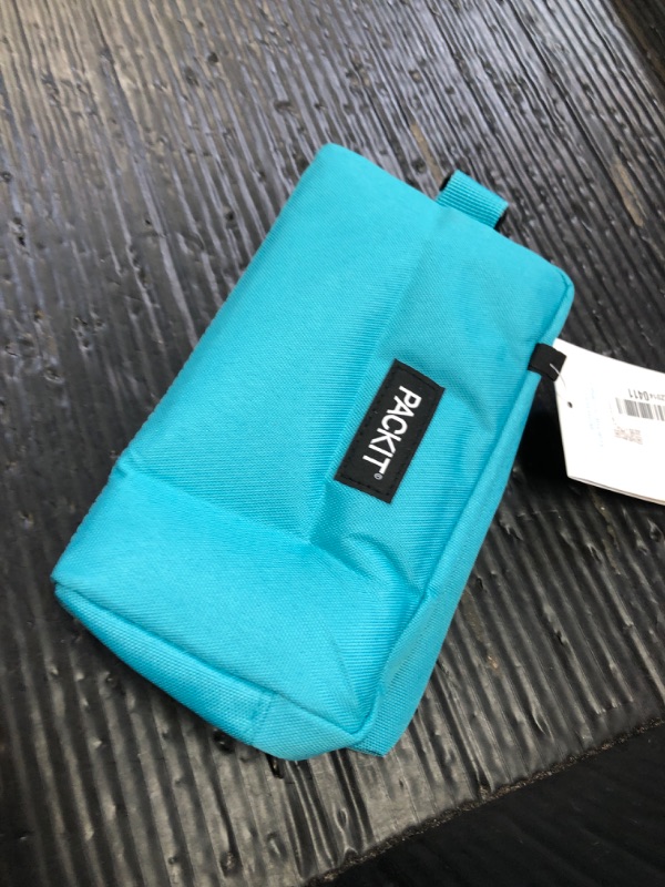 Photo 1 of PackIt Freezable Snack Box, Teal, Built with ECOFREEZE Technology, Collapsible, Reusable, Zip Closure with Buckle Handle, Designed For Work Snacks, Fresh Snacks On the Go, Adults, and All Ages